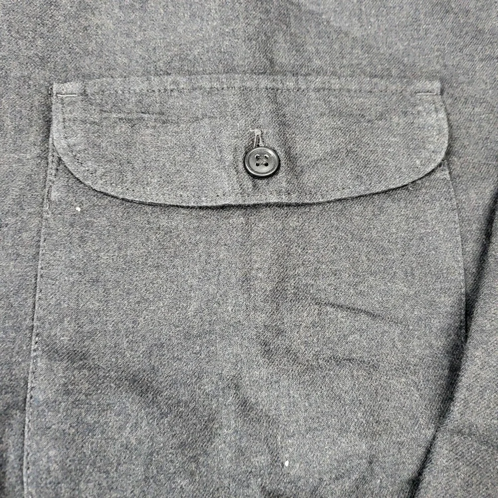 Banana Republic Shirt Mens XL Gray Long Sleeve Flannel Button Front Slim Fit‎